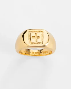 Shop Ksubi 18K Dripps 1999 Signet Ring