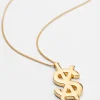 Cheap Ksubi 18K Dripps Cross Dollar Necklace