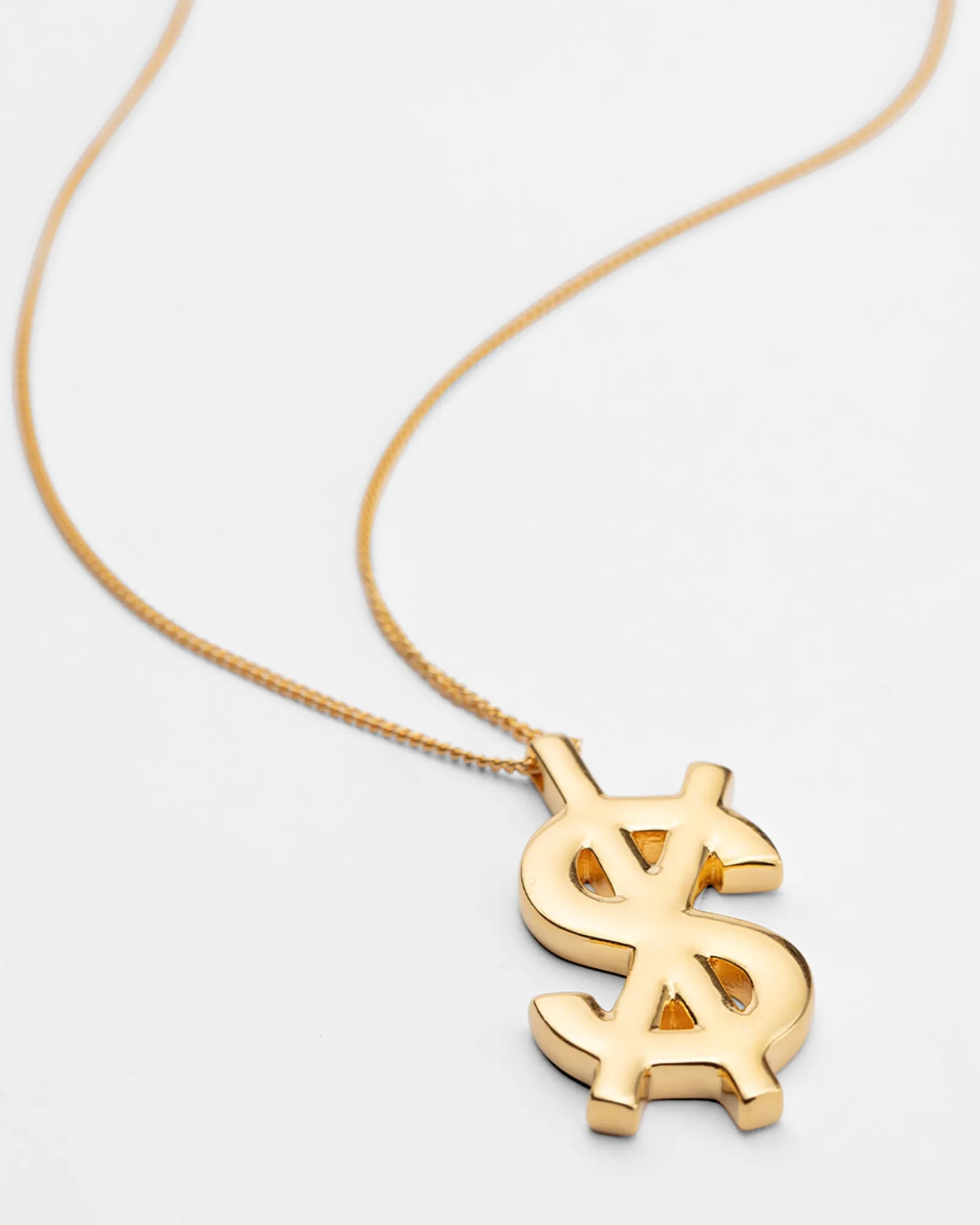 Cheap Ksubi 18K Dripps Cross Dollar Necklace