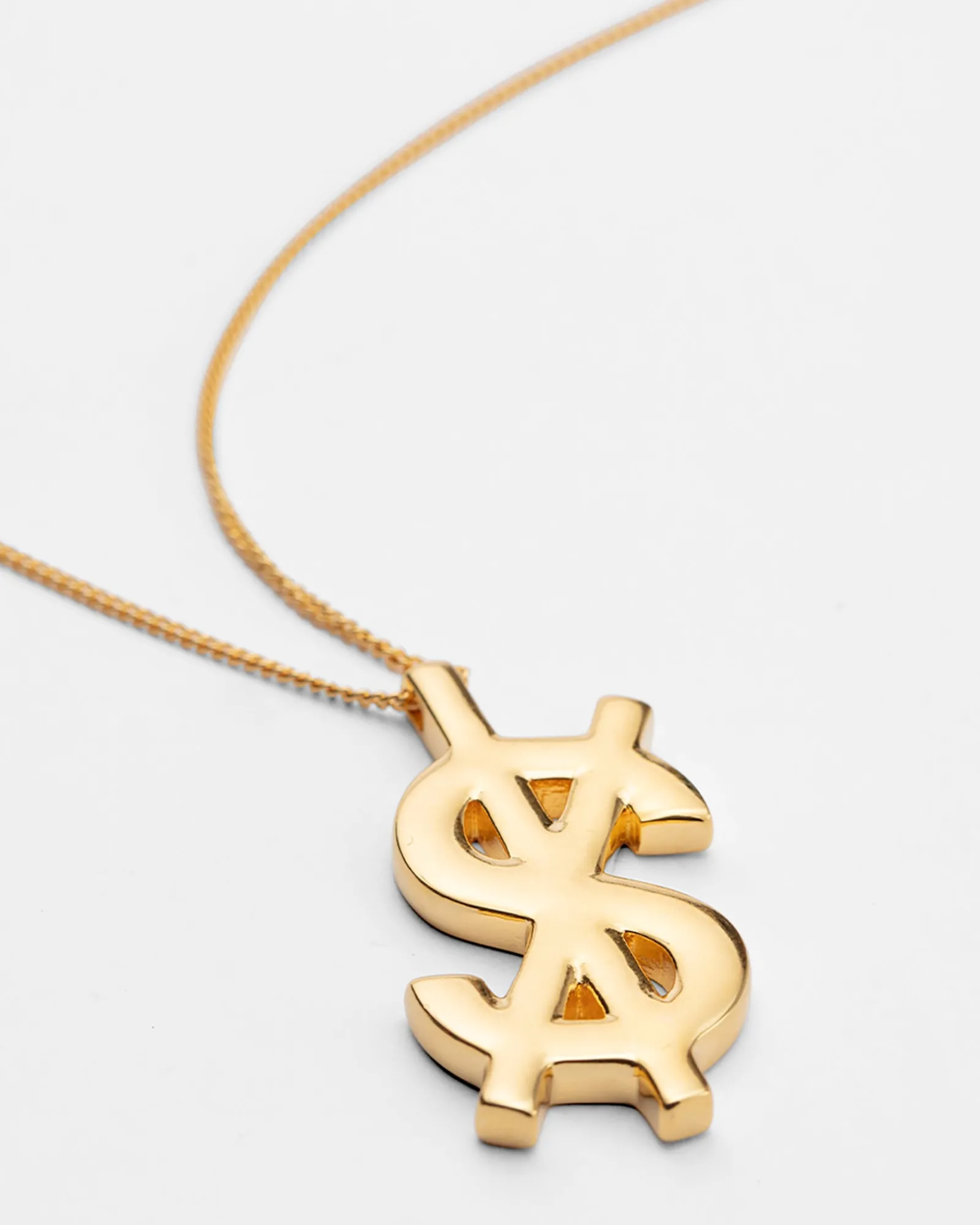 Cheap Ksubi 18K Dripps Cross Dollar Necklace