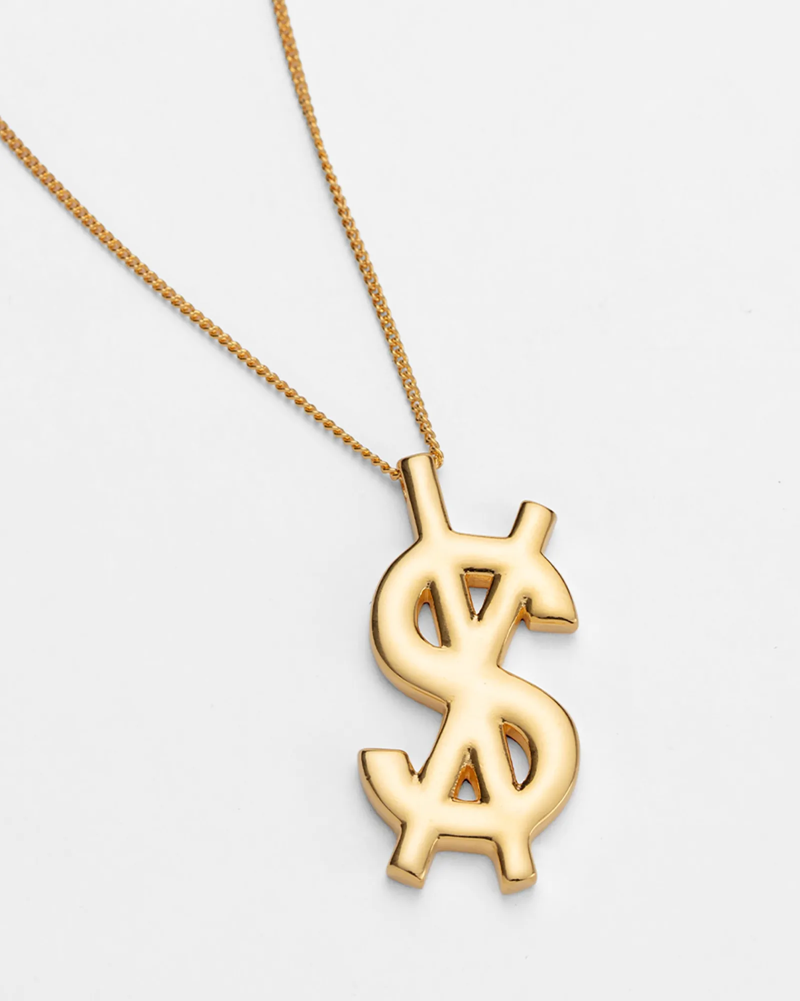 Fashion Ksubi 18K Dripps Cross Dollar Necklace