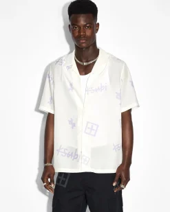 Outlet Ksubi Kash Box Resort Ss Shirt White