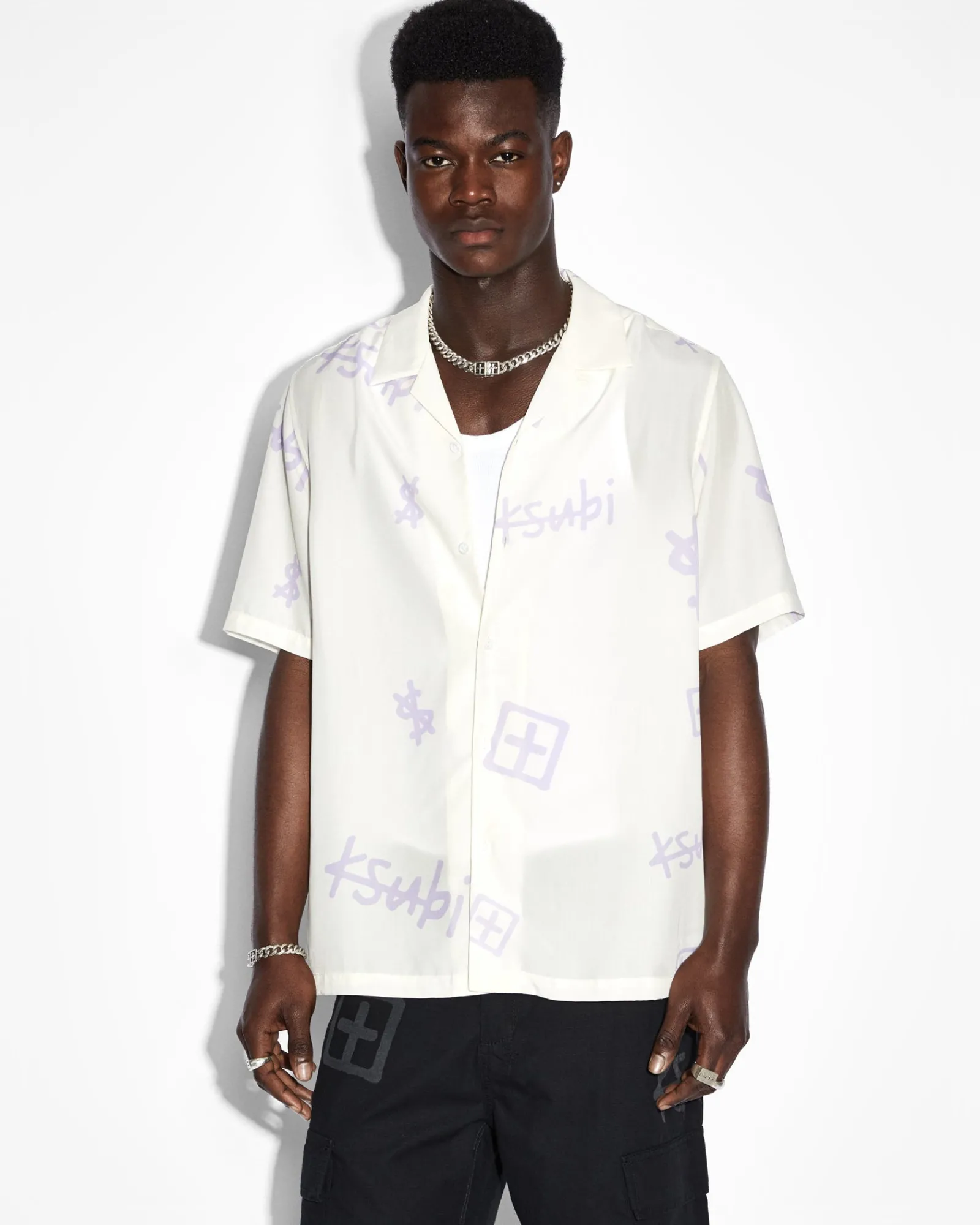 Outlet Ksubi Kash Box Resort Ss Shirt White