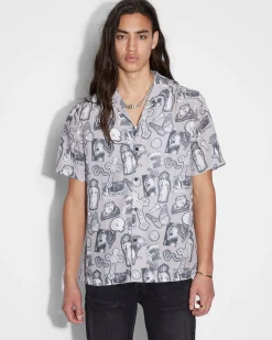 Store Ksubi Kut Out Resort Ss Shirt Silt