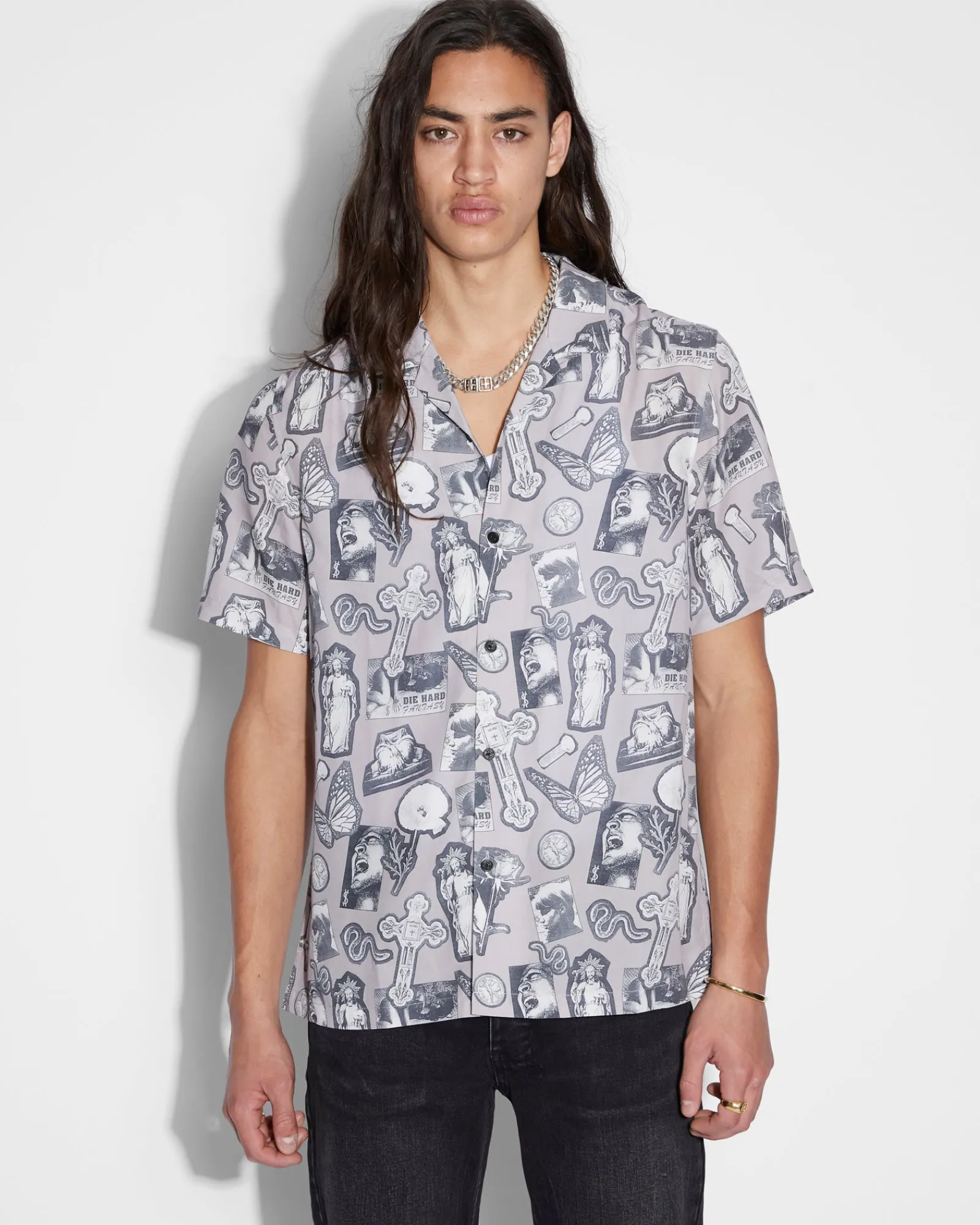 Store Ksubi Kut Out Resort Ss Shirt Silt