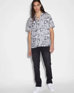 Store Ksubi Kut Out Resort Ss Shirt Silt