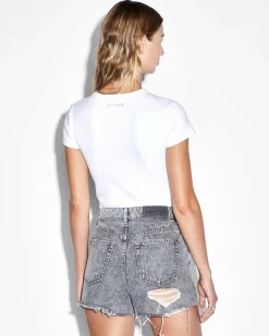 Fashion Ksubi Kut Out Ss Tee White