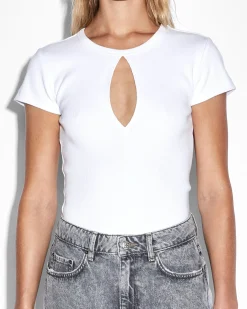 Fashion Ksubi Kut Out Ss Tee White