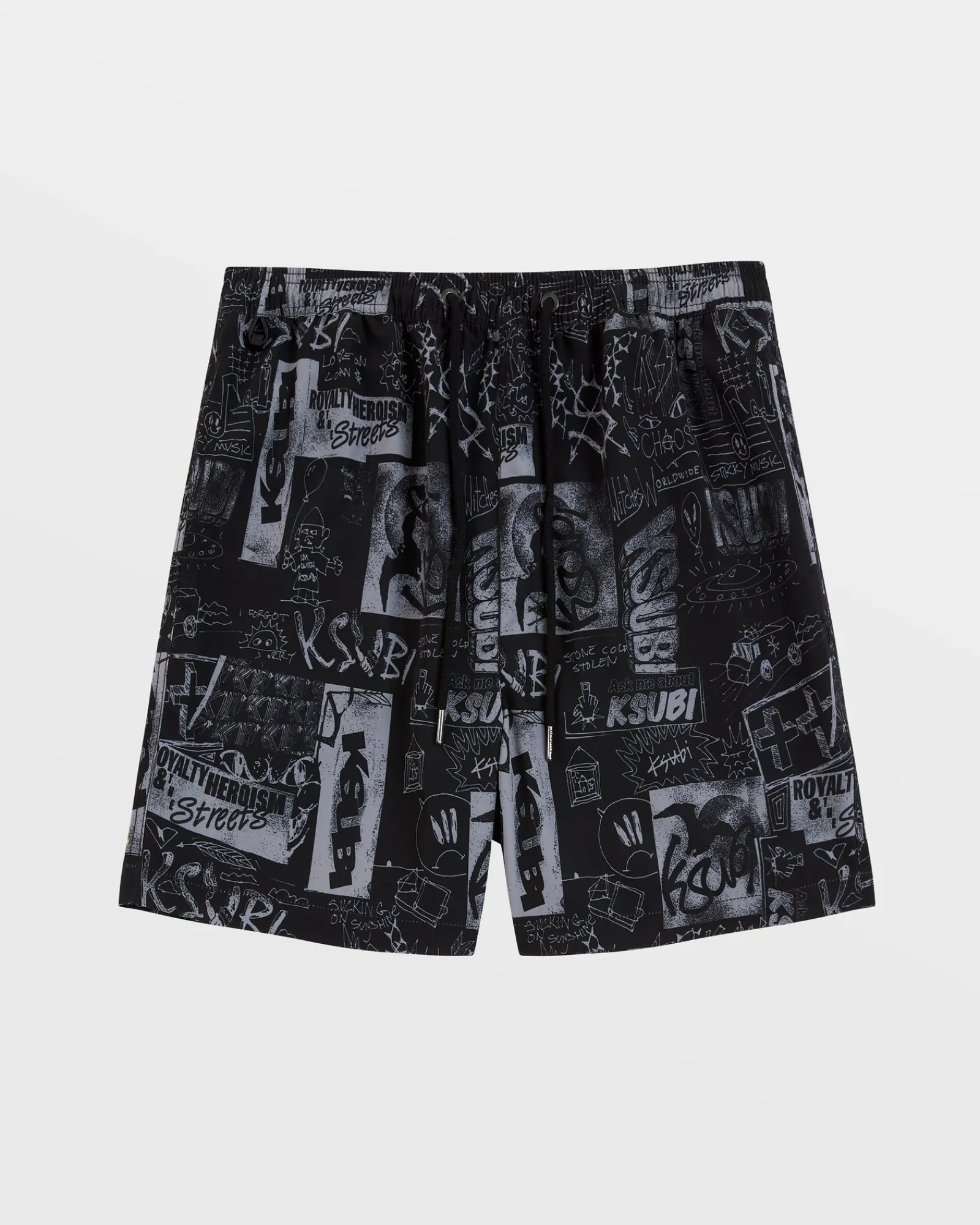 Shop Ksubi Mash Up Boardshort Black