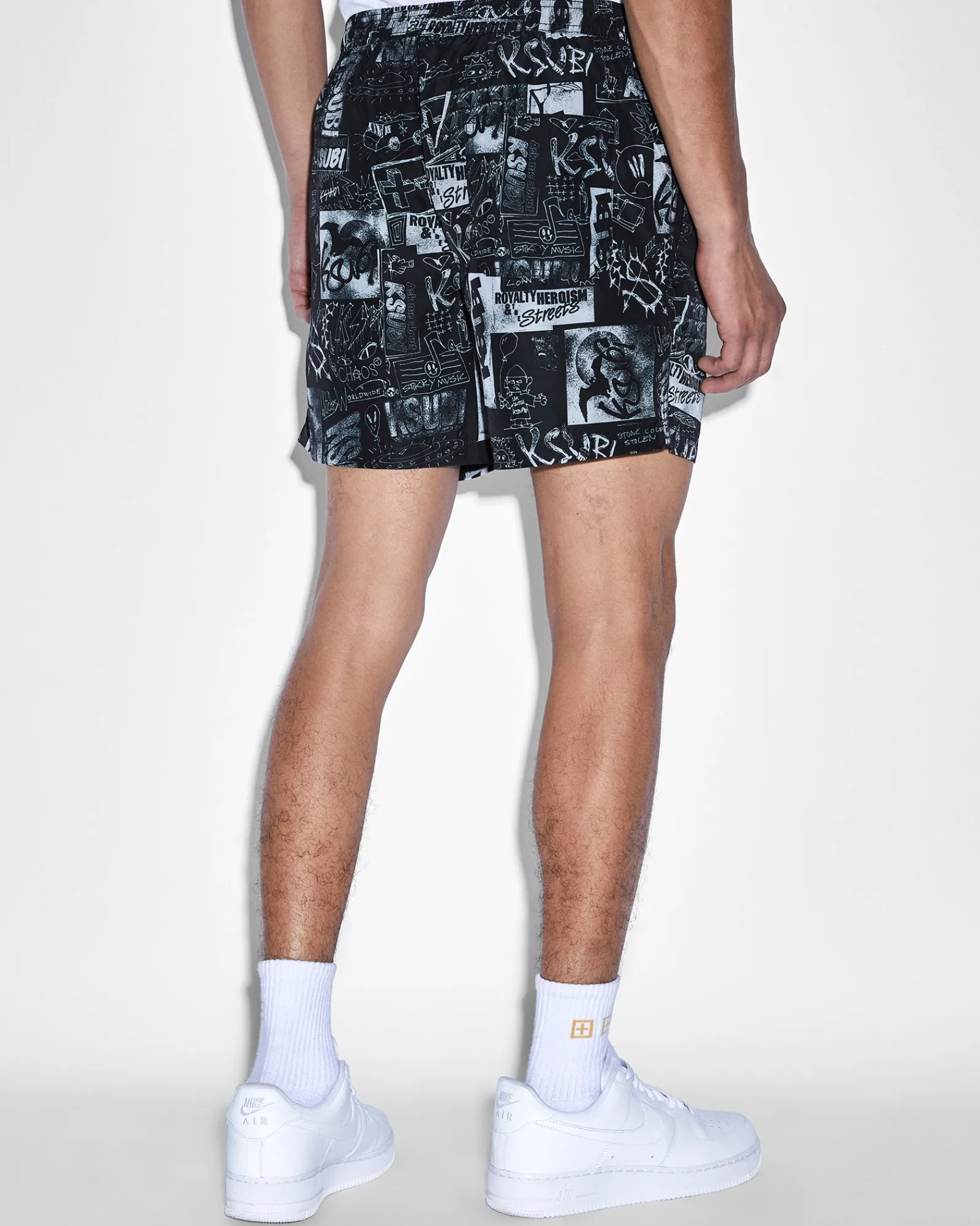 Shop Ksubi Mash Up Boardshort Black