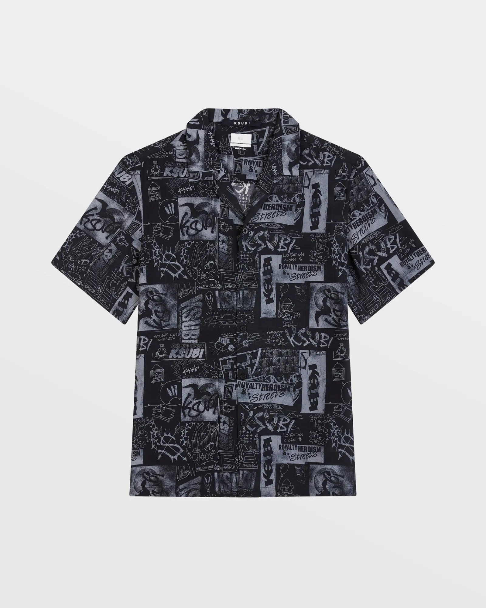 Online Ksubi Mash Up Resort Shirt Black