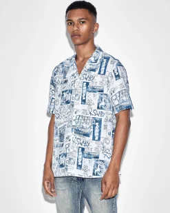 Online Ksubi Mash Up Resort Shirt White