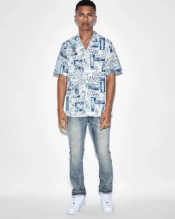 Online Ksubi Mash Up Resort Shirt White