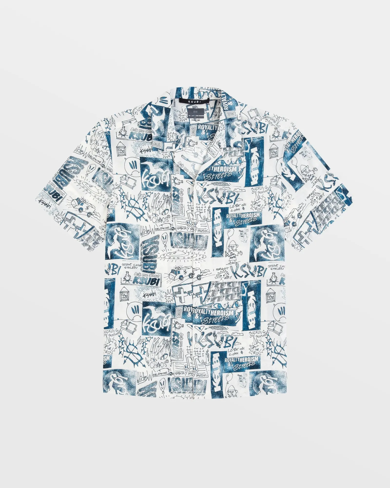 Online Ksubi Mash Up Resort Shirt White