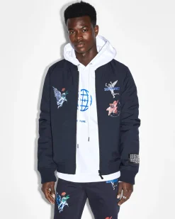 Discount Ksubi Nft Reversible Bomber Jacket Midnight