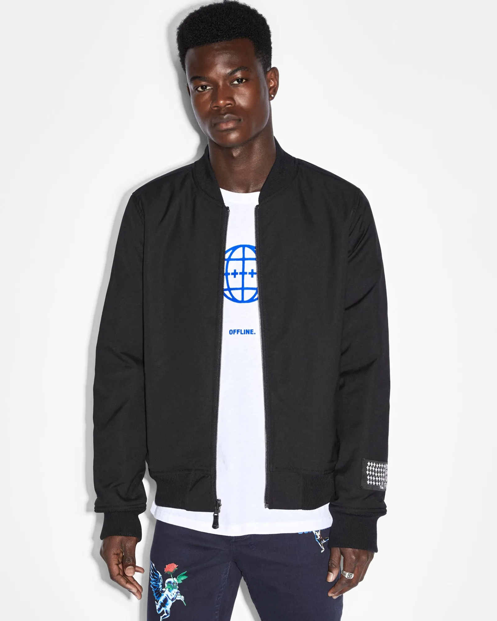 Discount Ksubi Nft Reversible Bomber Jacket Midnight
