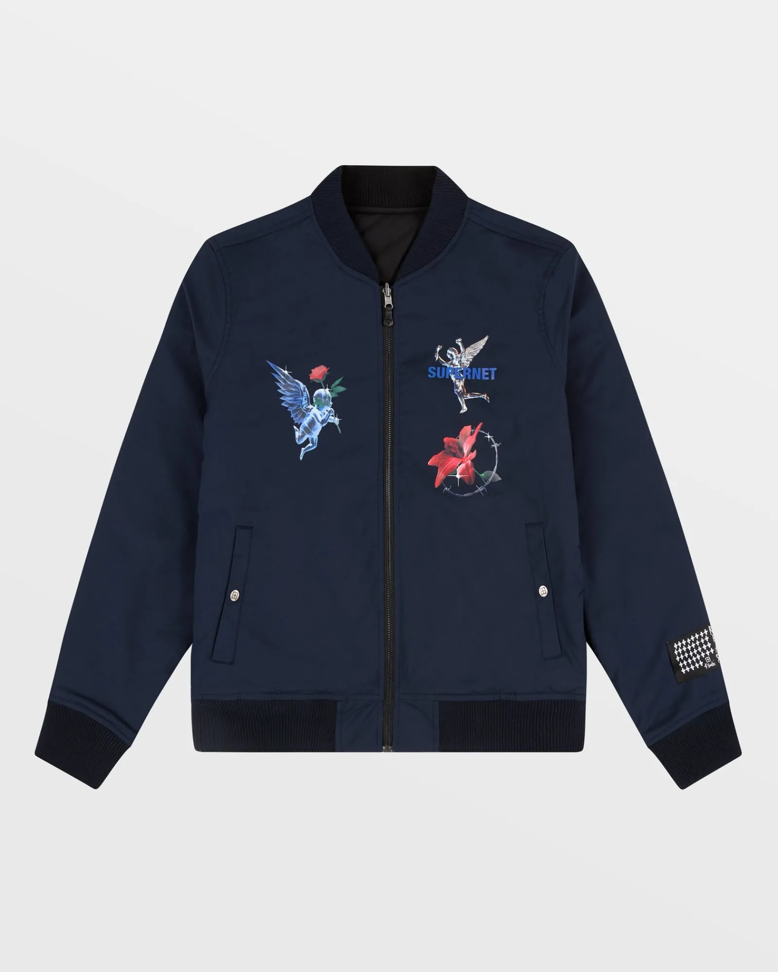 Discount Ksubi Nft Reversible Bomber Jacket Midnight