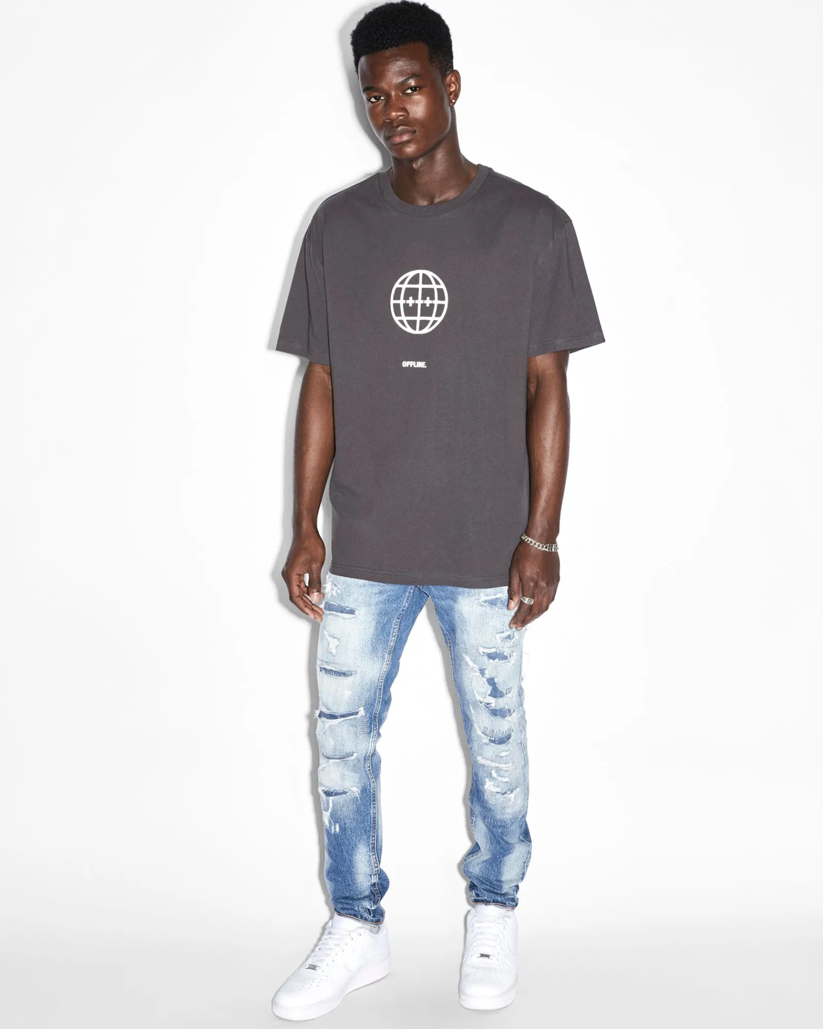 Sale Ksubi Offline Biggie Ss Tee Faded Black