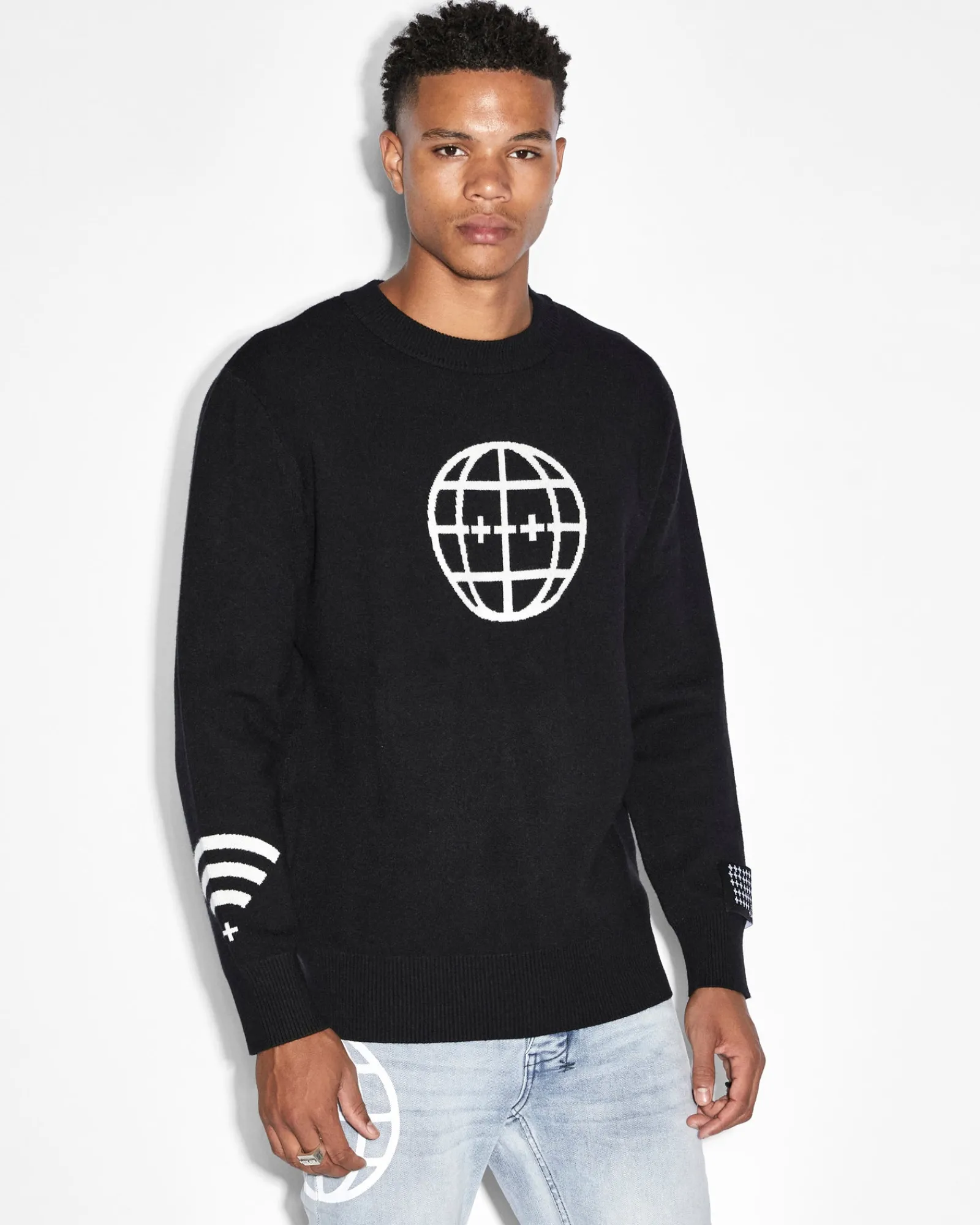Online Ksubi Offline Knit Crew Black