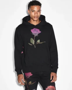 Store Ksubi Pixel Flower Kash Hoodie Jet Black