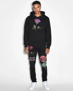 Store Ksubi Pixel Flower Kash Hoodie Jet Black