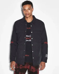 Cheap Ksubi Pixel Quilted Ls Shirt Black