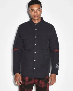 Cheap Ksubi Pixel Quilted Ls Shirt Black
