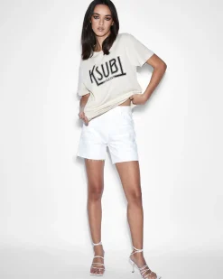 Hot Ksubi Racer Short Blanc Sliced