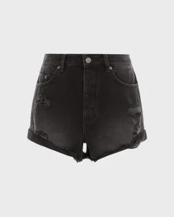 Discount Ksubi Rollin Out Short Trashed Black