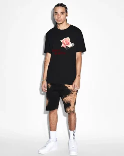 Sale Ksubi Rose Garden Kash Ss Tee Jet Black