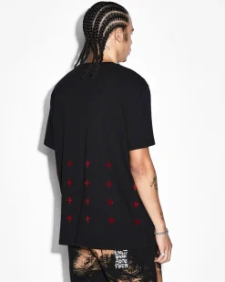 Sale Ksubi Rose Garden Kash Ss Tee Jet Black