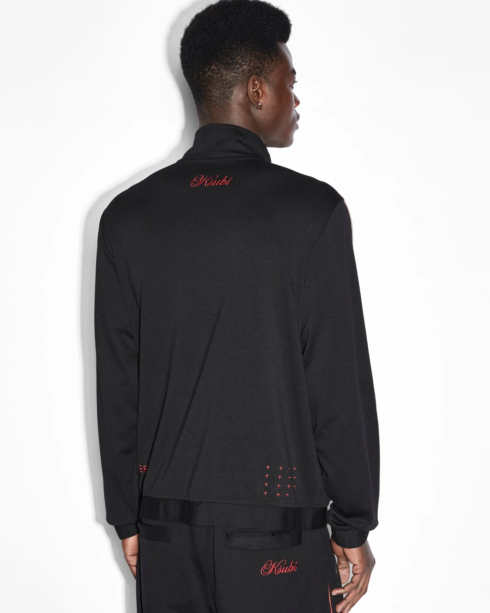 Hot Ksubi Scripted Antidote Trak Jacket Black/Red