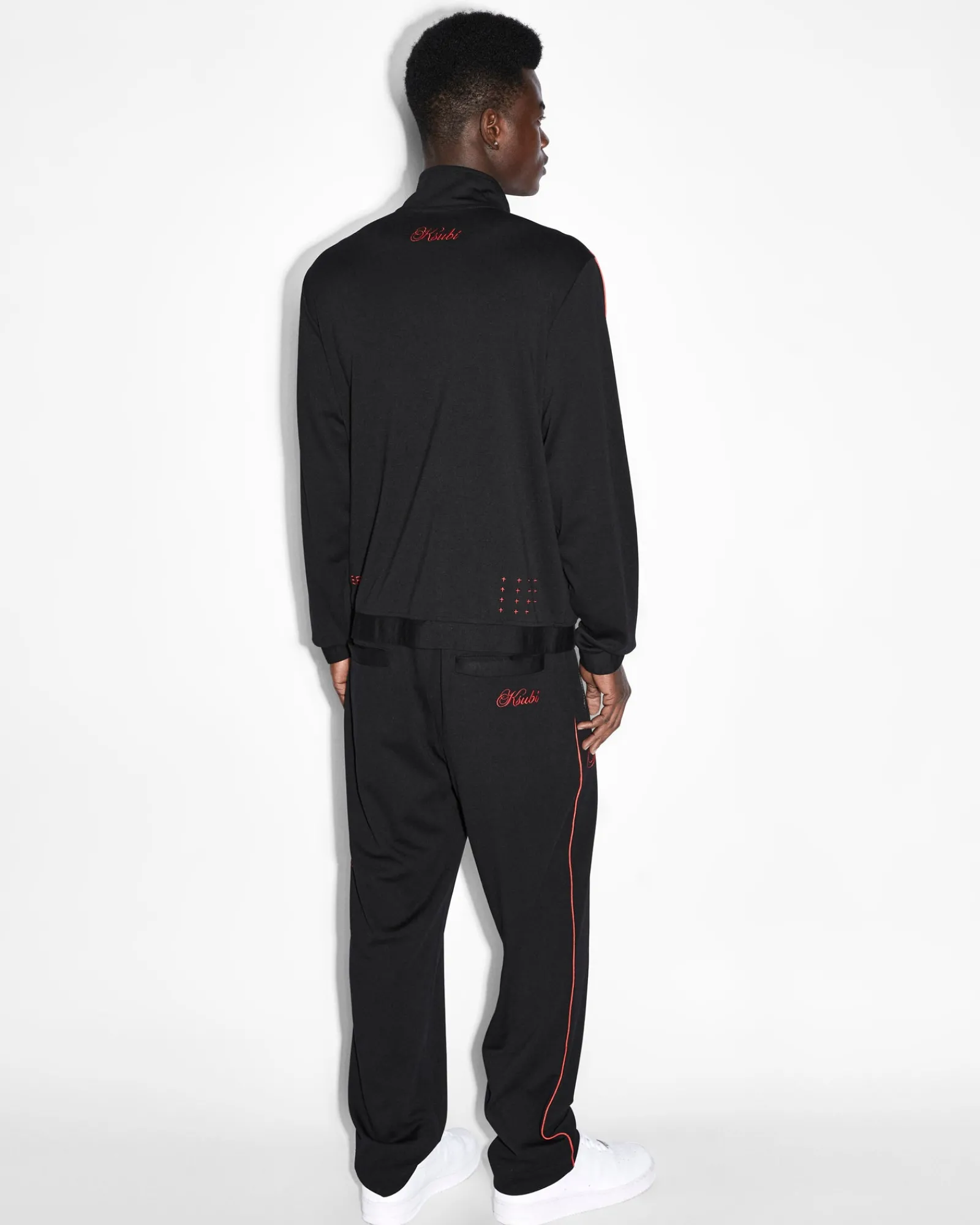 Hot Ksubi Scripted Antidote Trak Jacket Black/Red