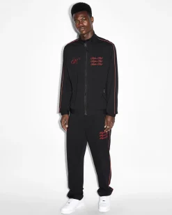 Clearance Ksubi Scripted Antidote Trak Jacket Black/Red