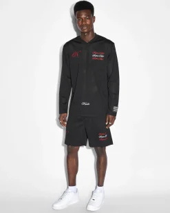 Online Ksubi Scripted Mesh Short Black