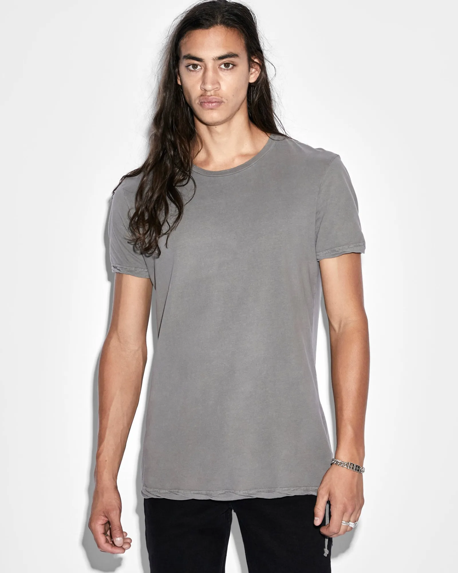 Shop Ksubi Seeing Lines Ss Tee Vintage Grey