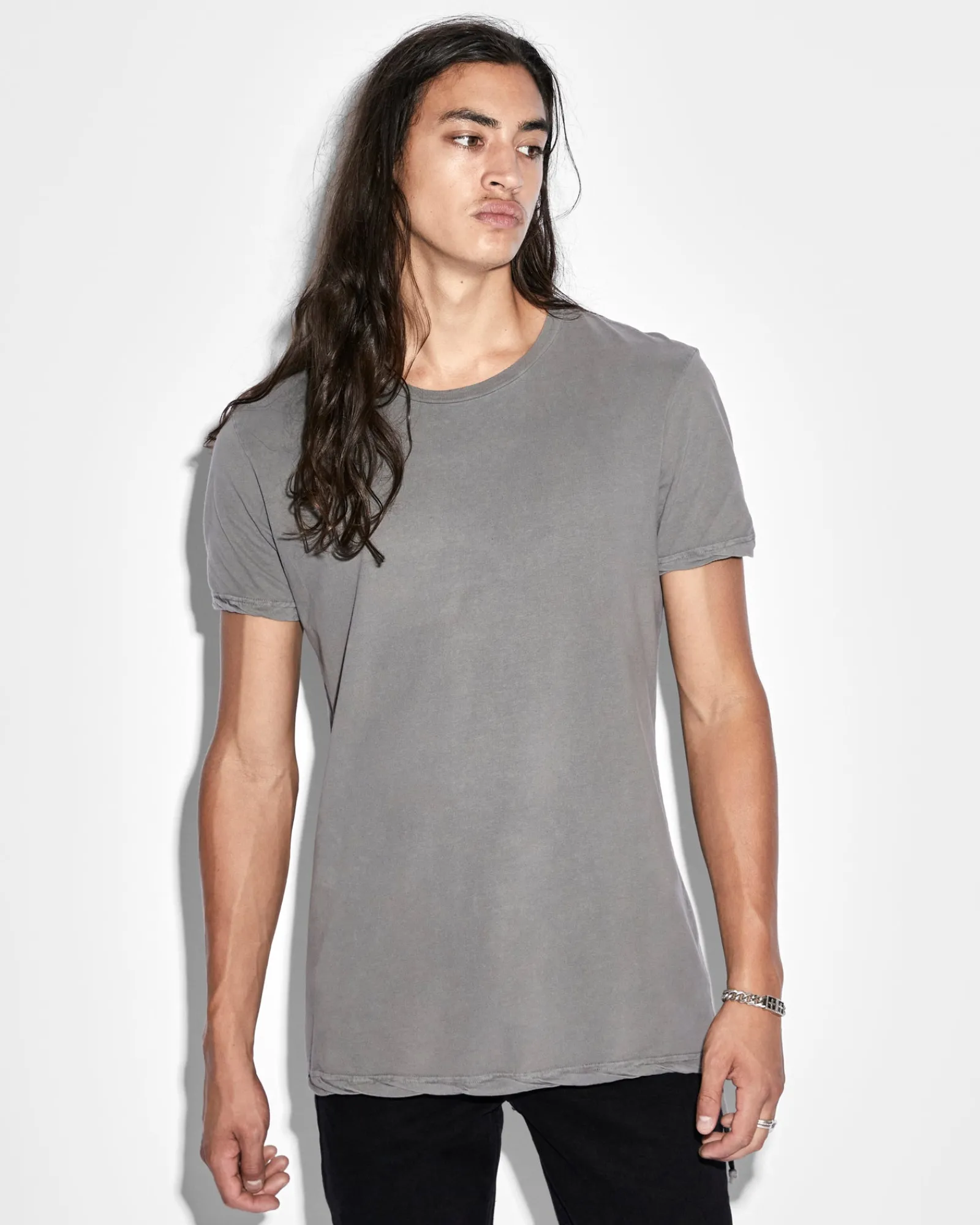 Shop Ksubi Seeing Lines Ss Tee Vintage Grey
