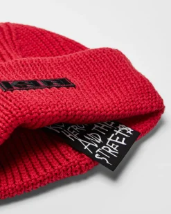 Shop Ksubi Sott Beanie Red/Black