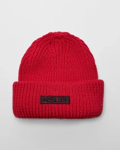 Shop Ksubi Sott Beanie Red/Black