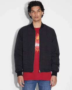 Outlet Ksubi South Quilted Bomber Black