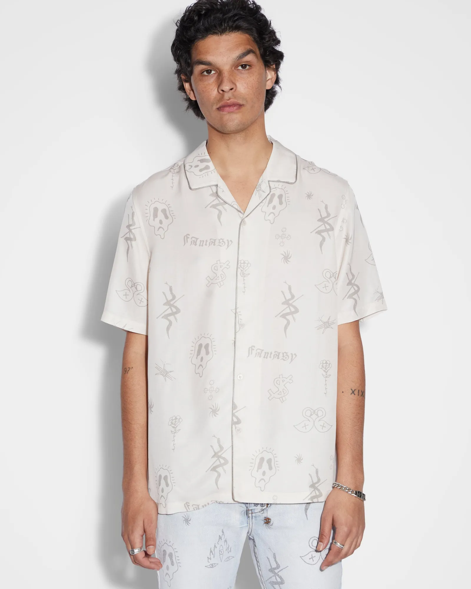 Fashion Ksubi Stik N Poke Resort Ss Shirt Antike