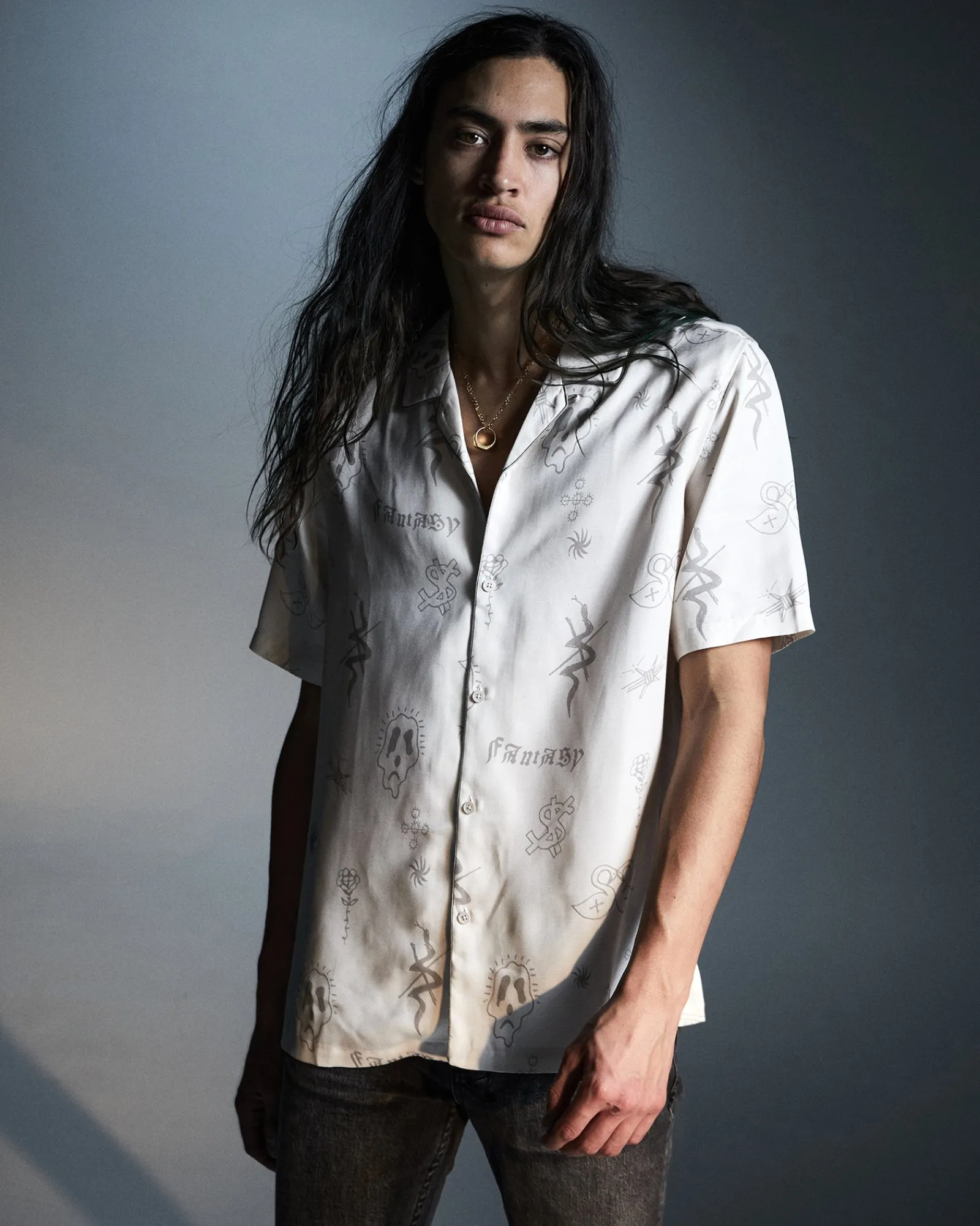 Fashion Ksubi Stik N Poke Resort Ss Shirt Antike
