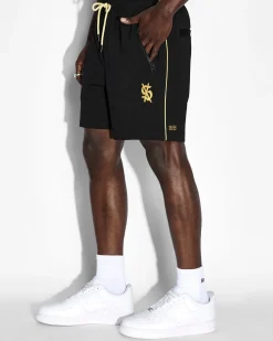 Discount Ksubi Synthesis Short Black Yellow