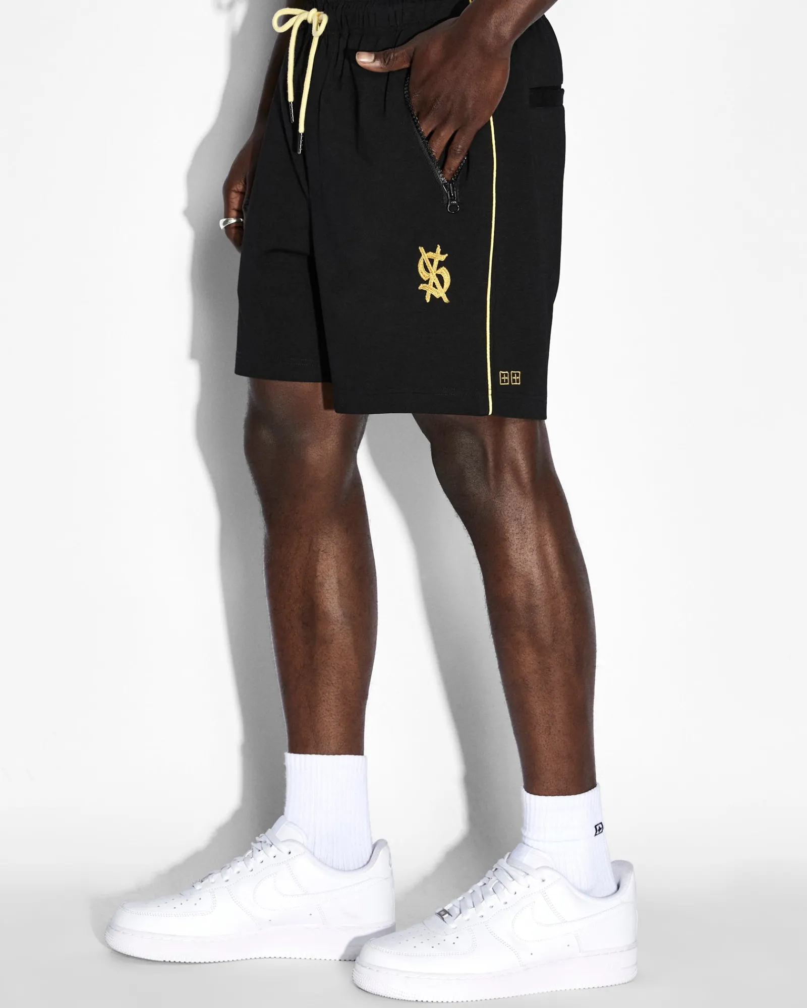 Discount Ksubi Synthesis Short Black Yellow
