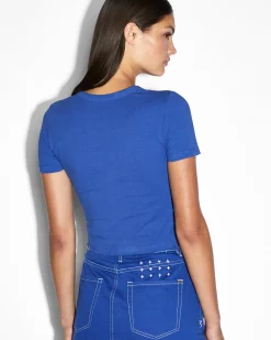 New Ksubi Trackstar Baby Ss Tee Cobalt