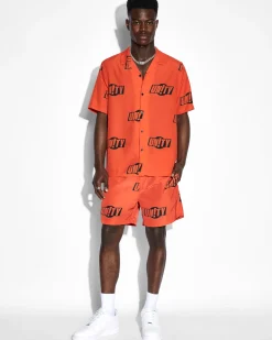 Discount Ksubi Unity Sign Burner Boardshort Orange