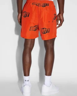 Discount Ksubi Unity Sign Burner Boardshort Orange