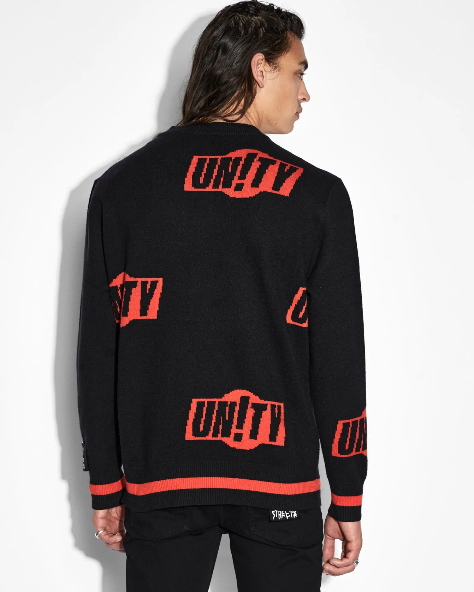 Shop Ksubi Unity Sign Knit Crew Black
