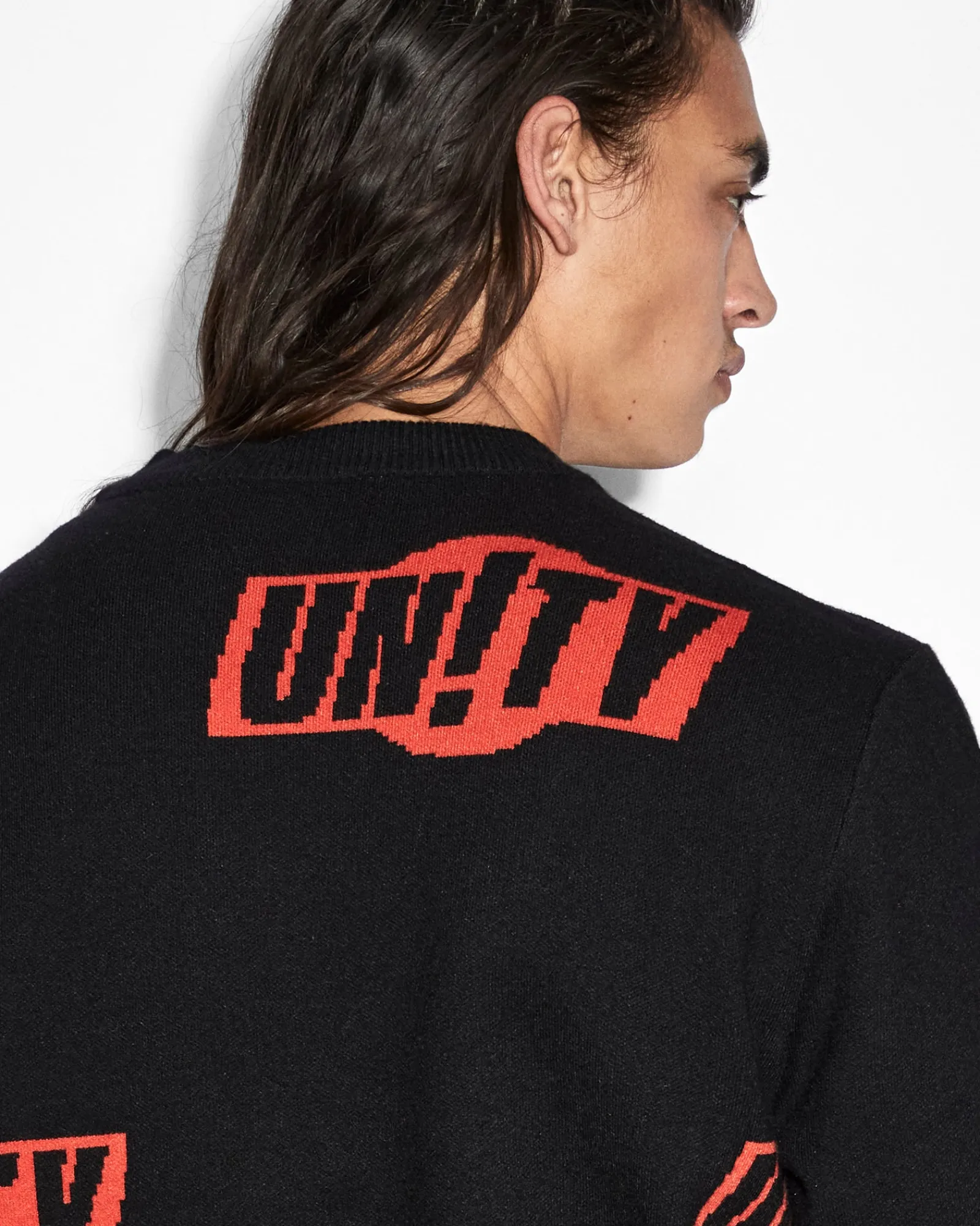 Shop Ksubi Unity Sign Knit Crew Black