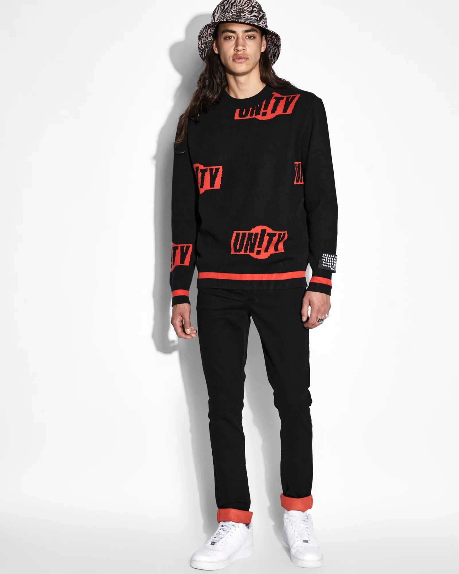 Shop Ksubi Unity Sign Knit Crew Black